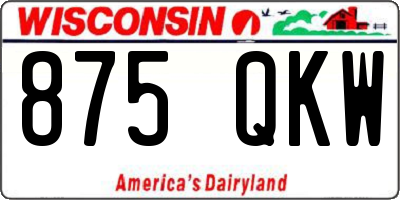 WI license plate 875QKW