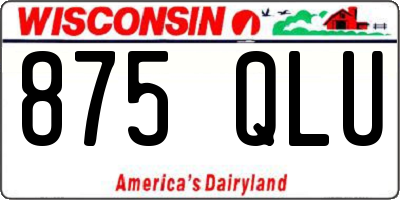 WI license plate 875QLU