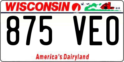 WI license plate 875VEO