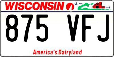 WI license plate 875VFJ