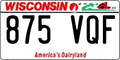 WI license plate 875VQF
