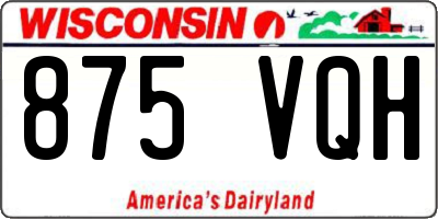 WI license plate 875VQH