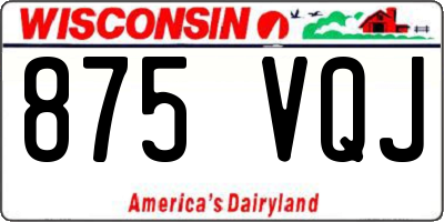 WI license plate 875VQJ