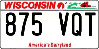 WI license plate 875VQT