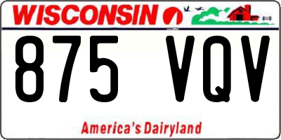 WI license plate 875VQV