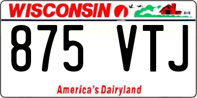 WI license plate 875VTJ