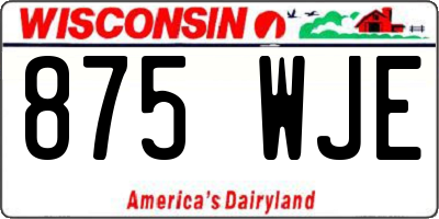 WI license plate 875WJE