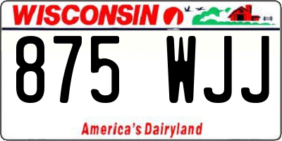 WI license plate 875WJJ
