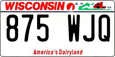 WI license plate 875WJQ