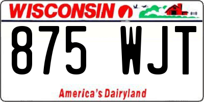 WI license plate 875WJT