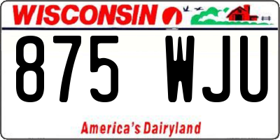 WI license plate 875WJU