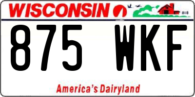 WI license plate 875WKF