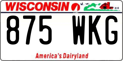 WI license plate 875WKG
