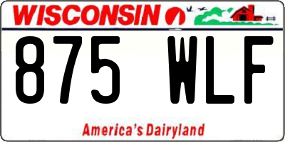 WI license plate 875WLF