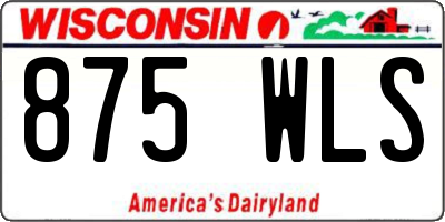 WI license plate 875WLS