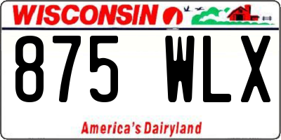 WI license plate 875WLX