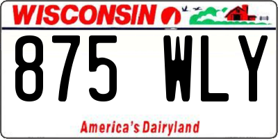 WI license plate 875WLY