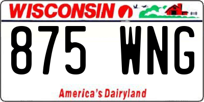 WI license plate 875WNG