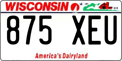 WI license plate 875XEU