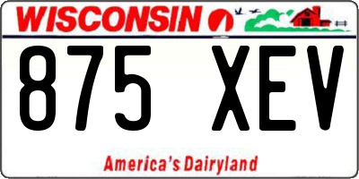 WI license plate 875XEV