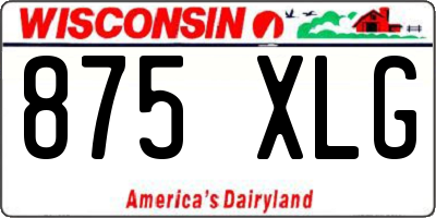 WI license plate 875XLG