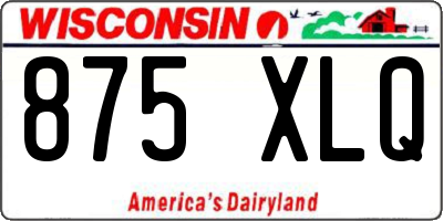 WI license plate 875XLQ