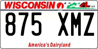 WI license plate 875XMZ