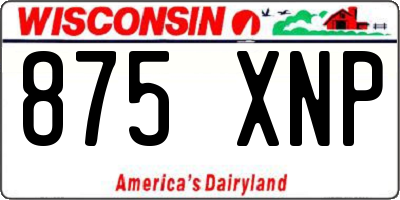 WI license plate 875XNP
