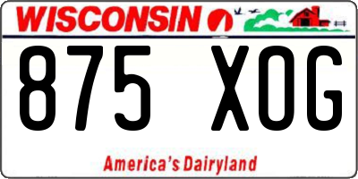WI license plate 875XOG