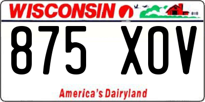 WI license plate 875XOV