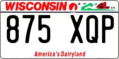 WI license plate 875XQP