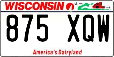 WI license plate 875XQW