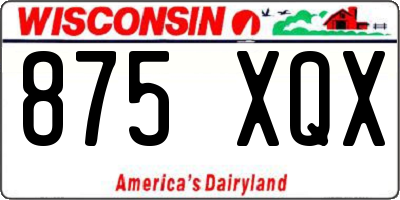 WI license plate 875XQX