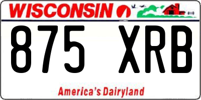 WI license plate 875XRB
