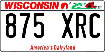 WI license plate 875XRC