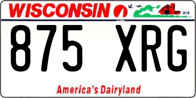 WI license plate 875XRG