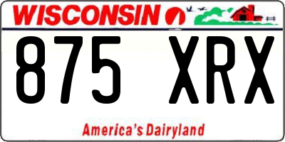 WI license plate 875XRX