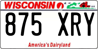 WI license plate 875XRY