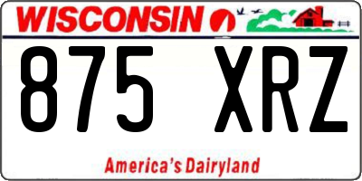 WI license plate 875XRZ