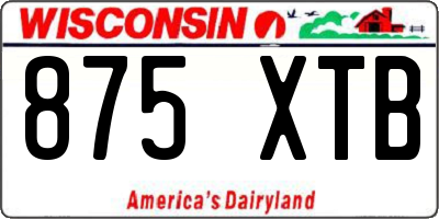 WI license plate 875XTB
