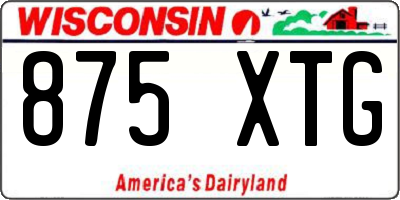 WI license plate 875XTG