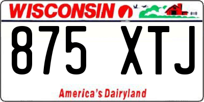 WI license plate 875XTJ
