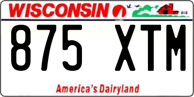 WI license plate 875XTM