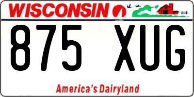 WI license plate 875XUG