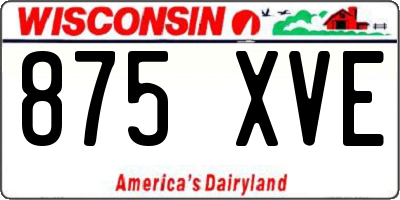 WI license plate 875XVE