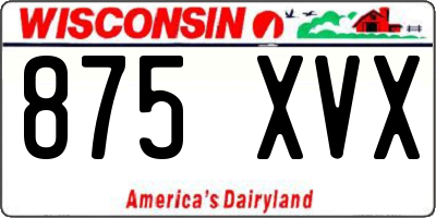 WI license plate 875XVX