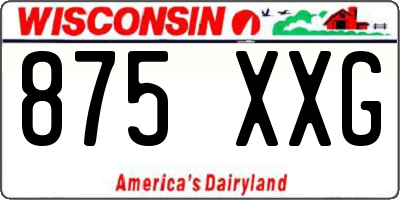 WI license plate 875XXG