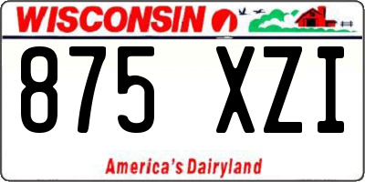 WI license plate 875XZI