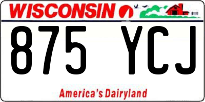 WI license plate 875YCJ