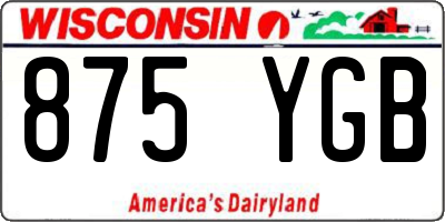 WI license plate 875YGB